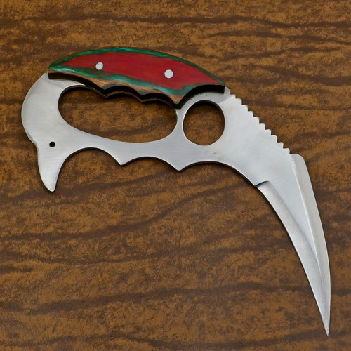 Rody Stan HAND MADE D2 FULL TANG SKINNING EDC HUNTING KNIFE -PAKKA WOOD-AS-7488 - Picture 3 of 7