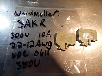 NEW  Weidmuller SAKR Terminal Blocks, Lot of 2  *FREE SHIPPING*