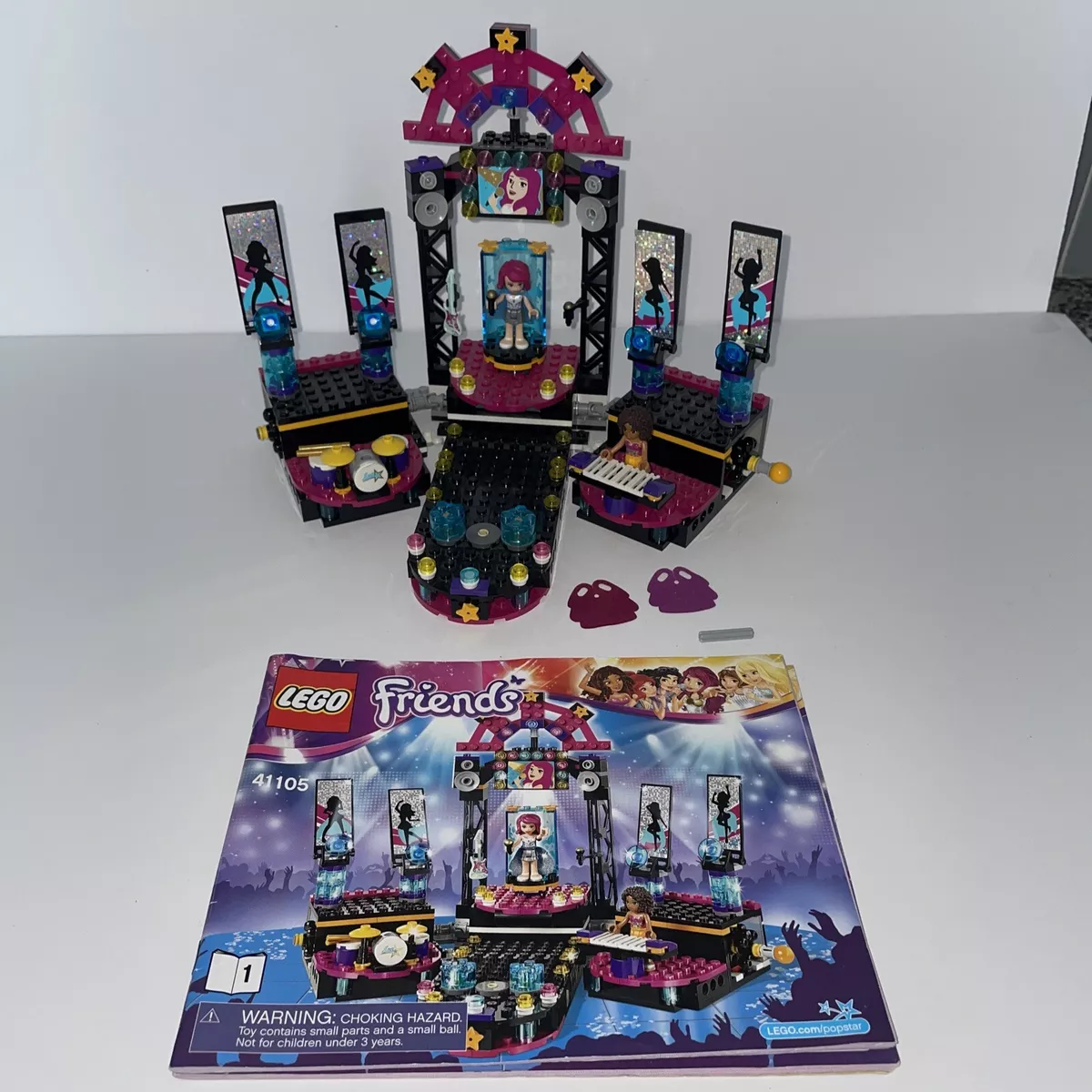 strømper Kilde Virksomhedsbeskrivelse LEGO Friends 41105 Pop Star Show Stage Complete Set With Manual | eBay