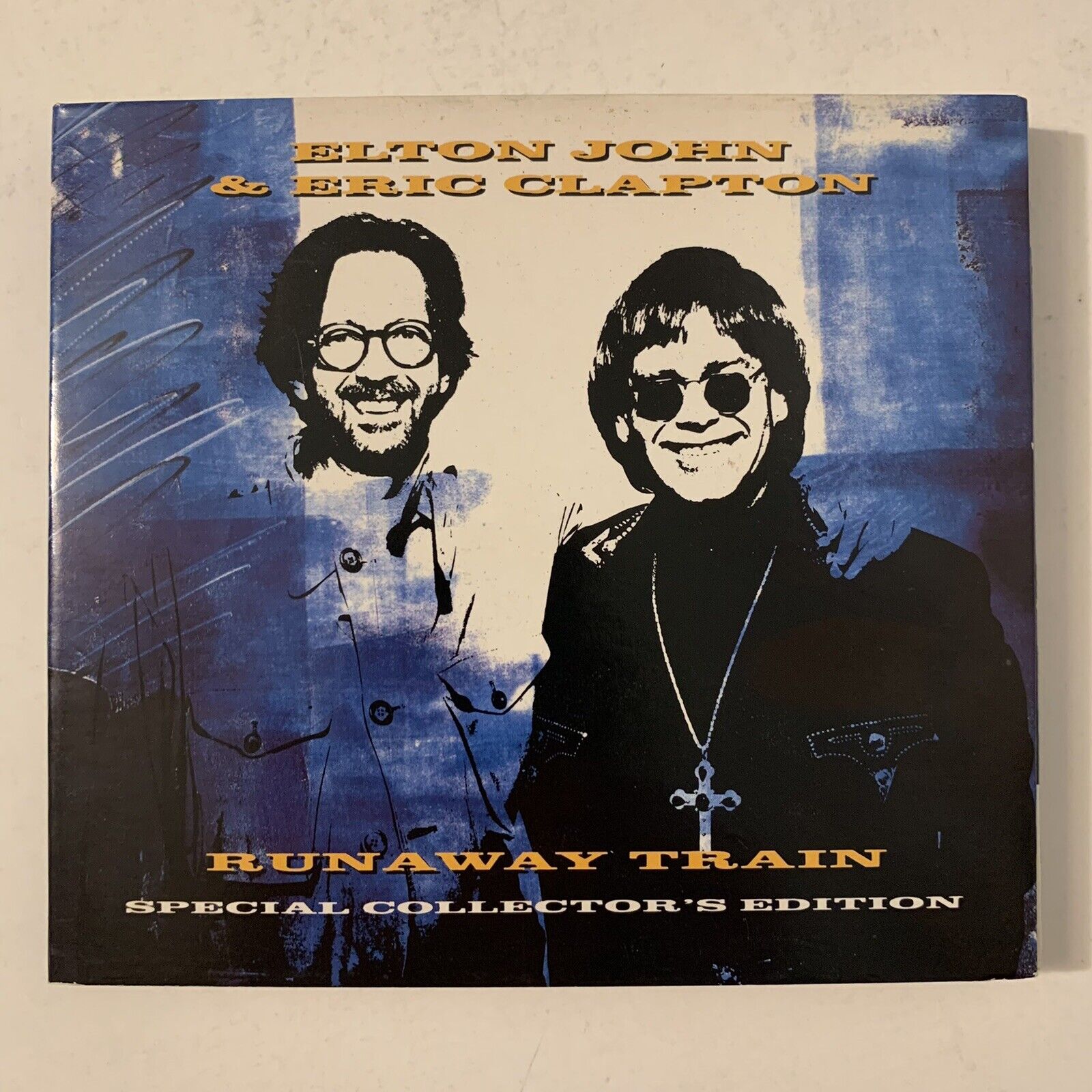 Elton John Eric Clapton Runaway Train CD Single UK Collectors Edition Aretha