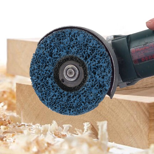 115mm Blue Poly Strip Wheel Abrasive Discs Paint Rust Remover Sanding Disc - Picture 2 of 11
