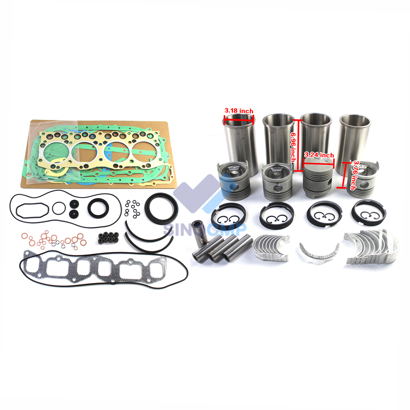 C221 Engine C221 Engine Overhaul Rebuild Kit Set For Isuzu Komatsu Forklift Truck ...