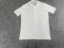 Mania Jeans Polo Shirt Mens Large White Cotton Short Sleeve Factory Second N283