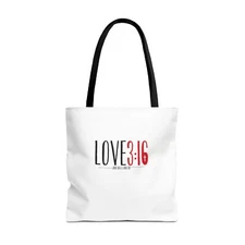LOVE3:16 Tote Bag – Inspirational Design, Durable & Versatile for Daily Use