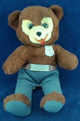 1960's smokey the bear stuffed animal