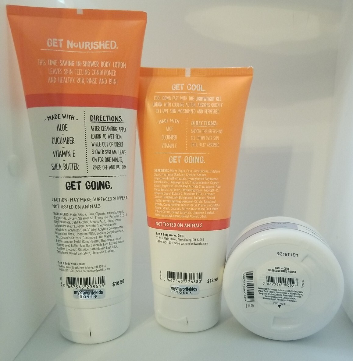 3 Bath & Body Works Cool off GEL Lotion Active Skincare 6 Oz for