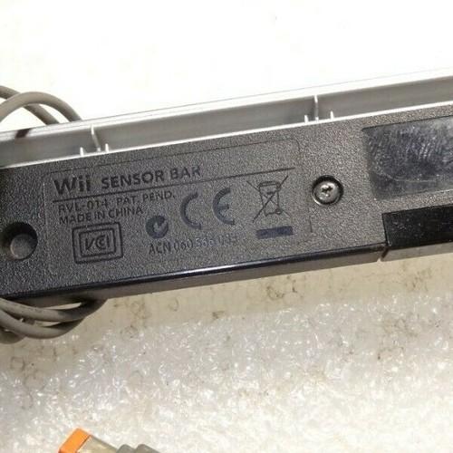 Nintendo Wii 2-Piece-AV Cable RVL-009 & Gray RVL-014 Sensor Bar-Good - Picture 3 of 9