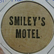 Vintage Smiley's Motel St. Albans, WV Wooden Nickel - Token West Virginia