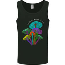 Image of Freedom Is a State of Mind Magic Mushrooms Mens Vest Tank Top