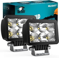 Nilight LED Pod Lights 2PCS 3.3 Inch 6LED Spot Flood Combo Beam Square Driving