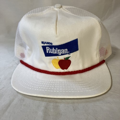Vtg Rubigan Fungicide Snapback Farm Apple Hat Embroidered Free Shiping