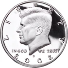 2002 -S Kennedy half dollar Gem DCAM Proof 90% Silver