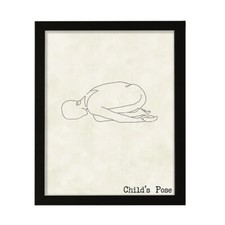 Child's Pose, FRAMED Print Yoga Wall Art