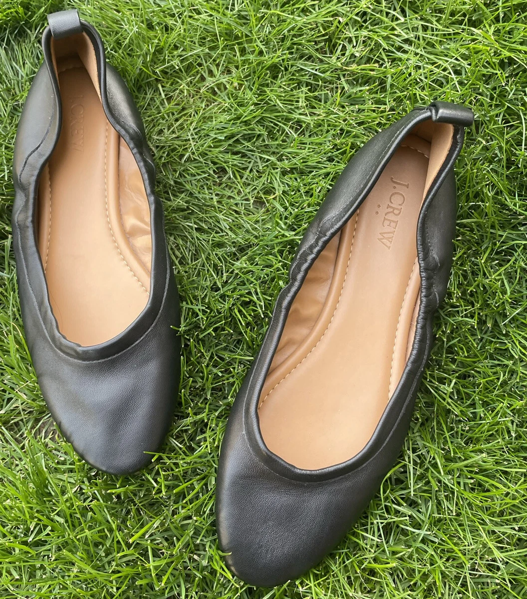 J crew black ballet flats sale