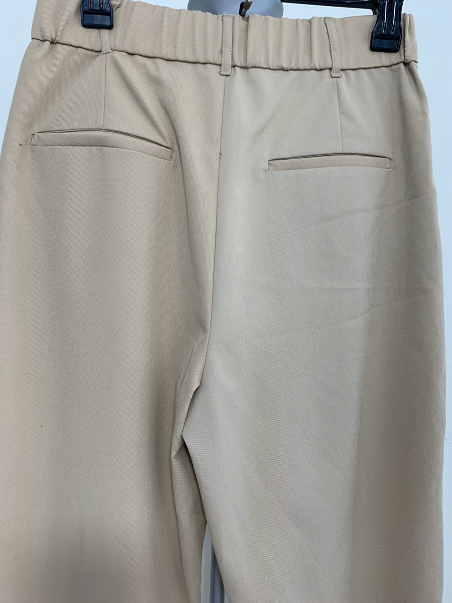 NWD ZARA Beige denim Pants CIGARETTE With Elastic Waist is NWD ZARA Beige denim Pants CIGARETTE With Elastic Waist is