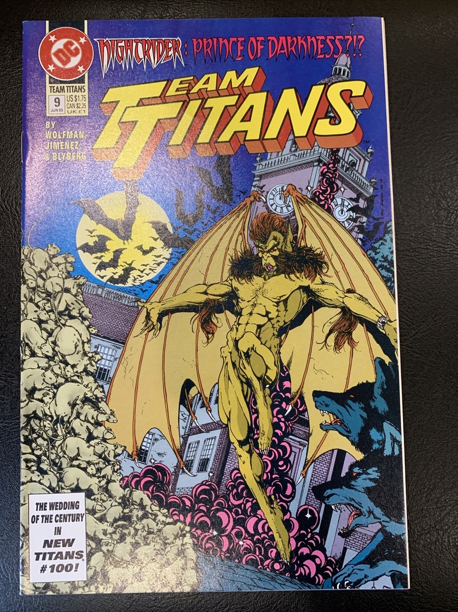 Team Titans #9 Nightrider Prince Darkness Marv Wolfman 1993 Comic