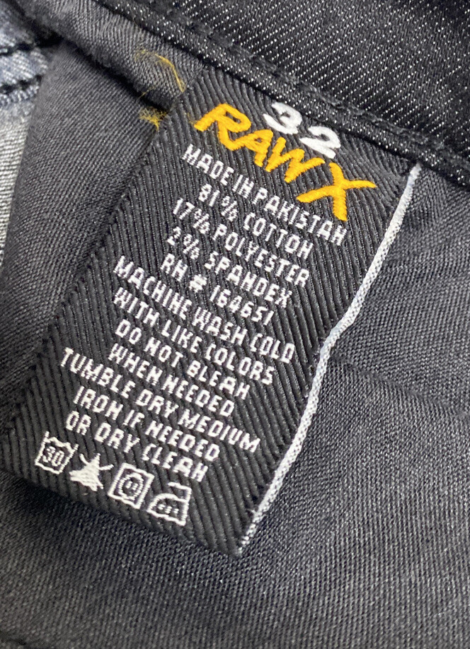 二 RAW X Mens Skinny Stretch Jeans, Moto Distressed Paint Splatter