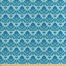 Damast Satin Stoff als Meterware Western Style blühen