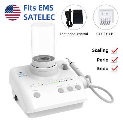Dental Ultrasonic Scaler Piezo Scaling LED Handpiece w/2 Bottles Fits EMS/SATELE