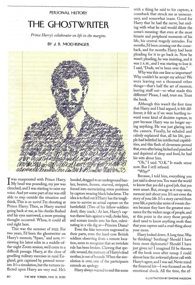 New Yorker Magazine Prince Harry Ghost Writer Planned Parenthood