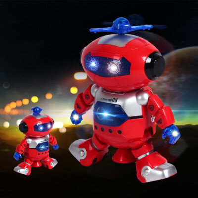 Robuster Tanzroboter Spielzeug mit LED-Leuchten blinkend und Musik für Jungen und Mädchen