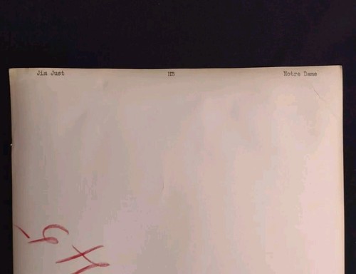 1959, Jim Just Notre Dame Fußballspieler, Pressefoto 8 x 10 Zoll - Bild 6 von 11