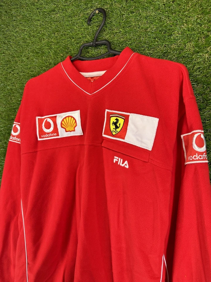 FERRARI F1 TEAM RARE RACING SWEATSHIRT FLEECE SWEATER FILA ORIGINAL SIZE L (52) - Image 2 of 4