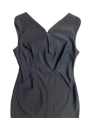 Zac Zac Posen Dress Sleeveless Jujy Sheath Black Midi Dress SZ 12 New $395  | eBay