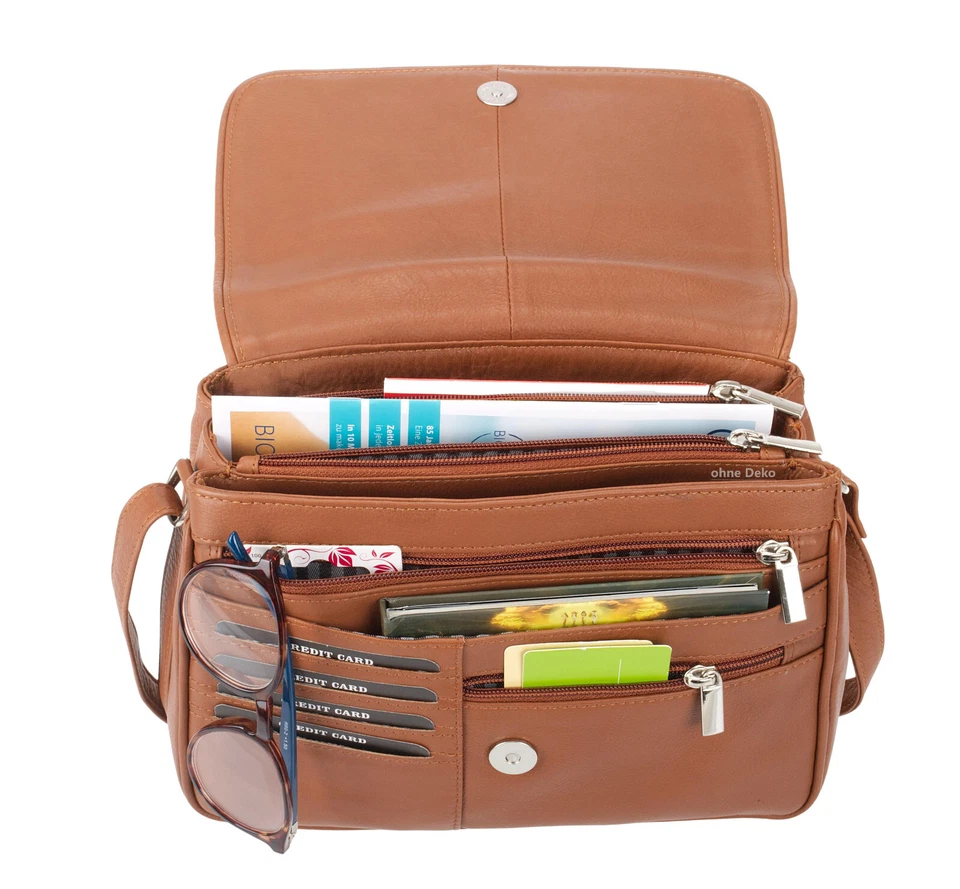 Handtasche Leder Damen Lederhandtasche Alessandro Tasche Florenz 12975 Cognac +e - Bild 2 von 4