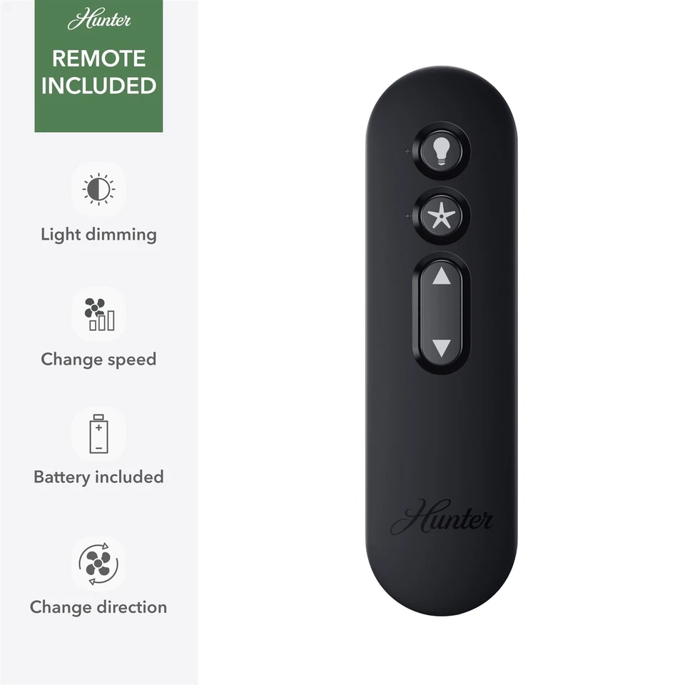 Hunter Fan 60 in Contemporary Matte Black Indoor/Outdoor Ceiling Fan w 6 Blades - Image 4 of 4