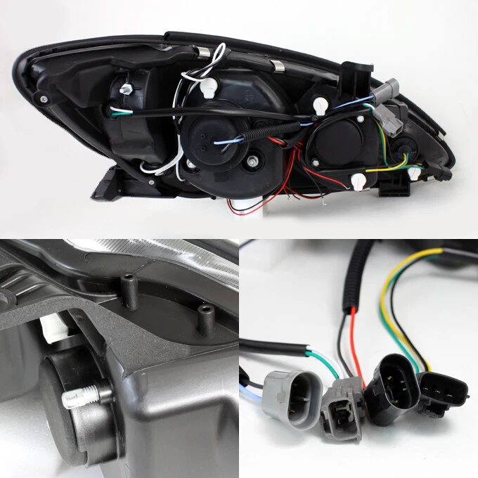 Fits 2002-2006 Toyota Camry Smoke Halo Projector LED Headlights Light Lamp LH+RH - Image 2 of 4