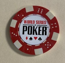 World Series of Poker $15 Red Chip  - Circulated