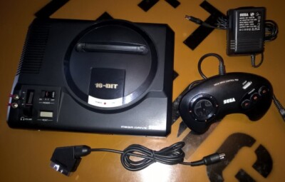 ## SEGA Mega Drive 1 Konsole - spielt EU & US Spiele - 50/60Hz Schalter - TOP ##