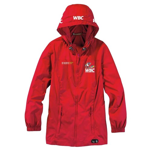 Used BALENCIAGA 19SS Red Solid Polyester Raincoat Jacket w/ Other