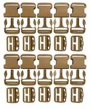 10pc USMC 2" Buckle Repair Kit – Coyote Male/Female + Slide Lock – NEW Military