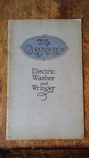 1920 THE GEYSER ELECTRIC WASHER & WRINGER - WASHING MACHINE SALES CATALOGUE