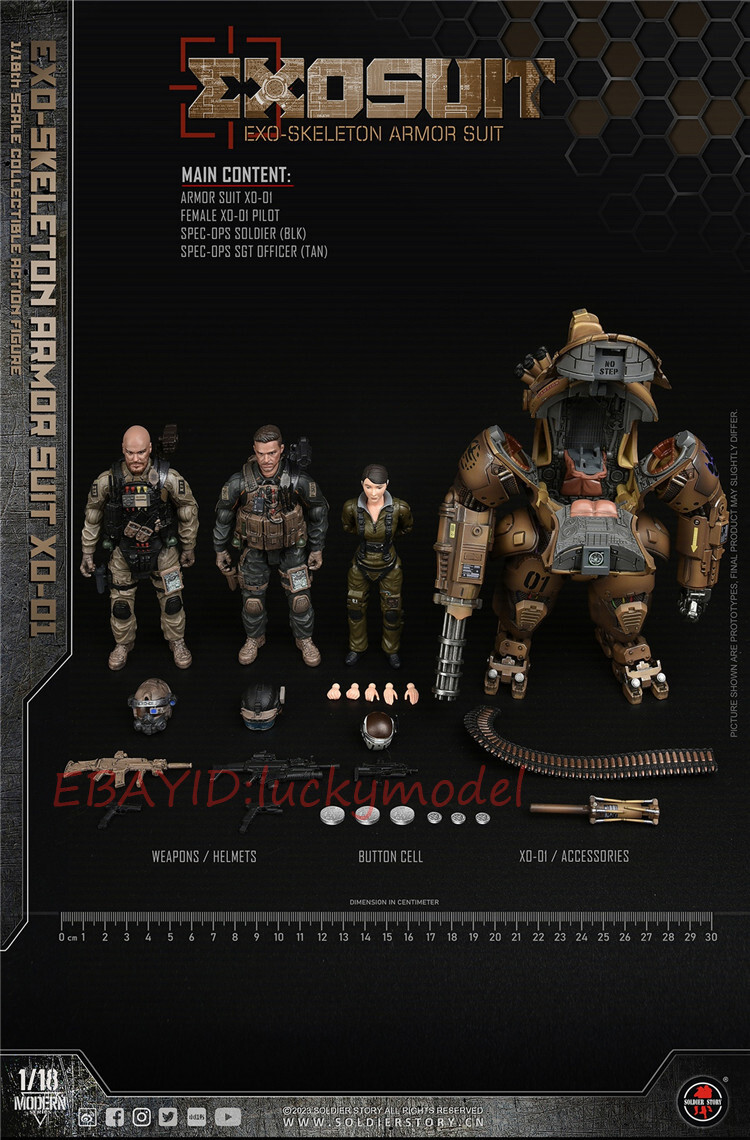 ミリタリー SoldierStory SSE001 1/18Armor Suit XO-01 Soldierstory 1/18 EXO armored suit XO-01 SSE001 Action Figure