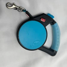 Wigzi retractable dog leash blue