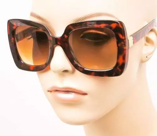 70s Oversized Retro Big Large Jackie O Square Designer Butterfly OmG Sunglasses - Picture 5 of 11