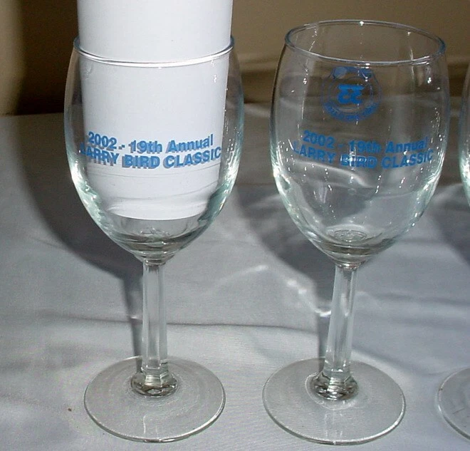 2002 LARRY BIRD Golf CLASSIC • 4 GLASS Set • CELTICS Terre Haute INDIANA STATE - Image 2 of 4