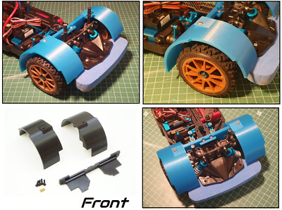 Fr/Rr Mudguard Fender Wheel Well for Tamiya TT-02 / TT02RR 4wd