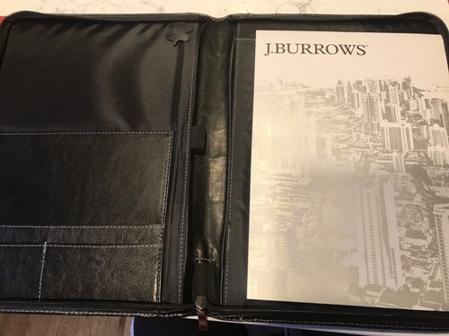 A4 leather zipped compendium. Black. Pad included, new. - Picture 2 of 6
