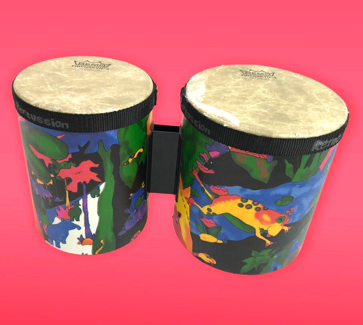 REMO Fiberskyn Kids Percussion Set Bongo Drums Tropical Rain
