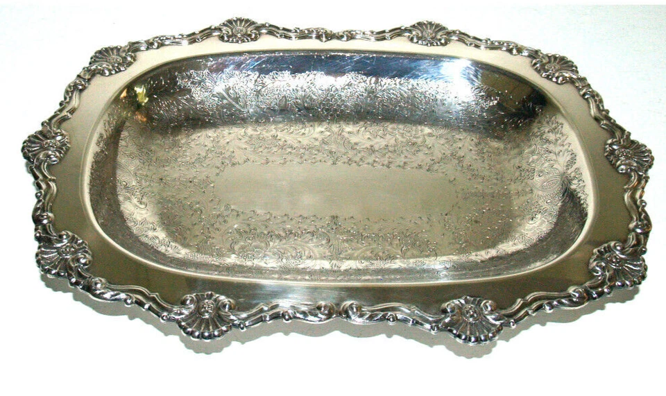 HENRY BIRKS & SONS RIDEAU PLATE - 13.5" Silver Plated Serving Plate - 6335 - Image 2 of 4