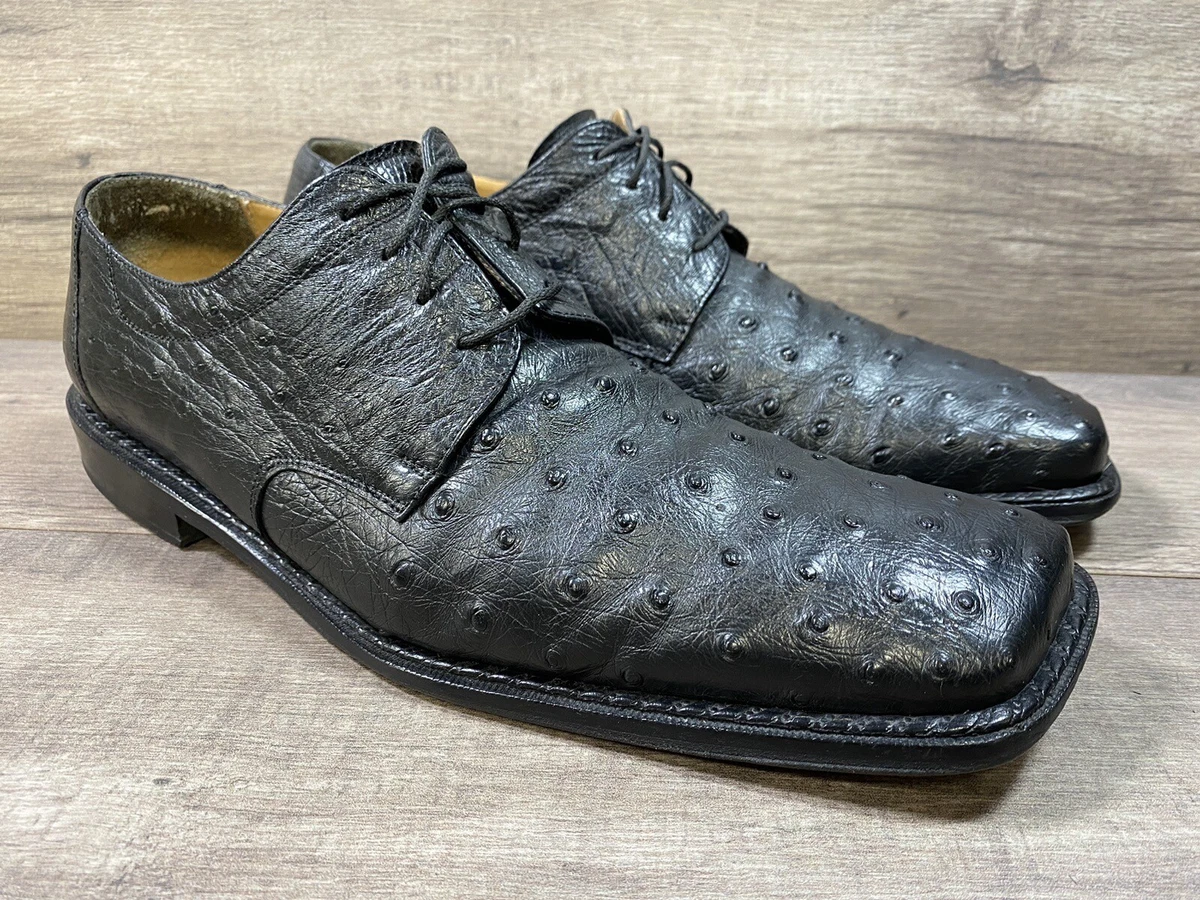 Mezlan platinum ostrich shoes on sale
