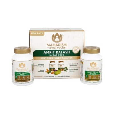 Maharishi AMRIT KALASH Sugar Free Tablets MAK 4 & MAK 5 (60 Tabs Each) ORIGINAL