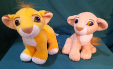 Disney's Lion King Young Simba  Nala Plush Toys Lot of 2