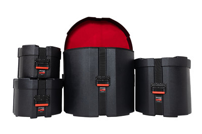 Gator Cases Roto-Molded Rock Pack: 22''x18'', 12''x9'', 10''x8'', 16''x16'' Drum Cases