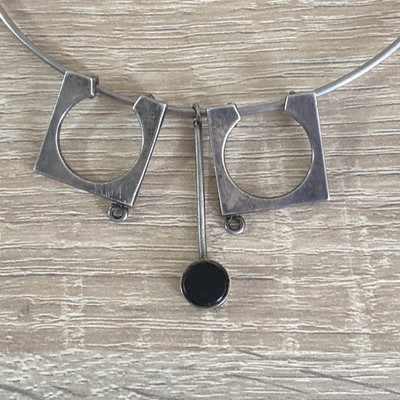 Collier Chaîne Argent Massif Maille Cubique Ancien - Bijou Vintage Unique Et Authentique