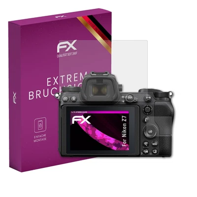 atFoliX Glasfolie für Nikon Z7 Displayfolie 9H Schutzpanzer Displayschutzfolie
